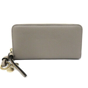 Chloe Alphabet Zip Wallet Gray Around